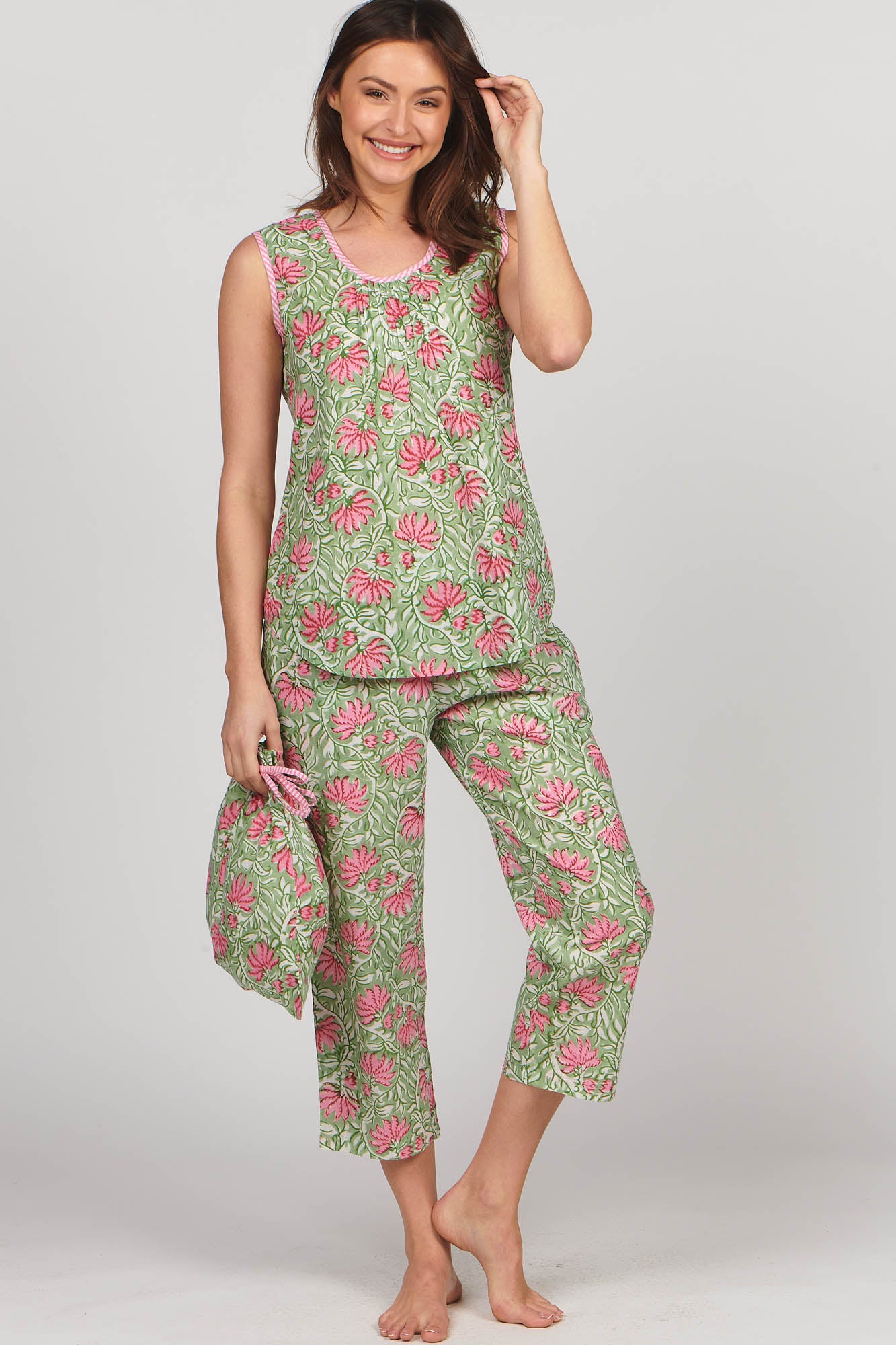 Isla printed cotton online pyjamas