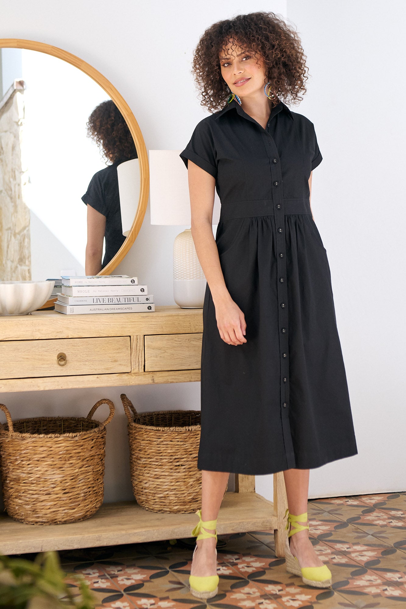 Cali Shirtdress Black