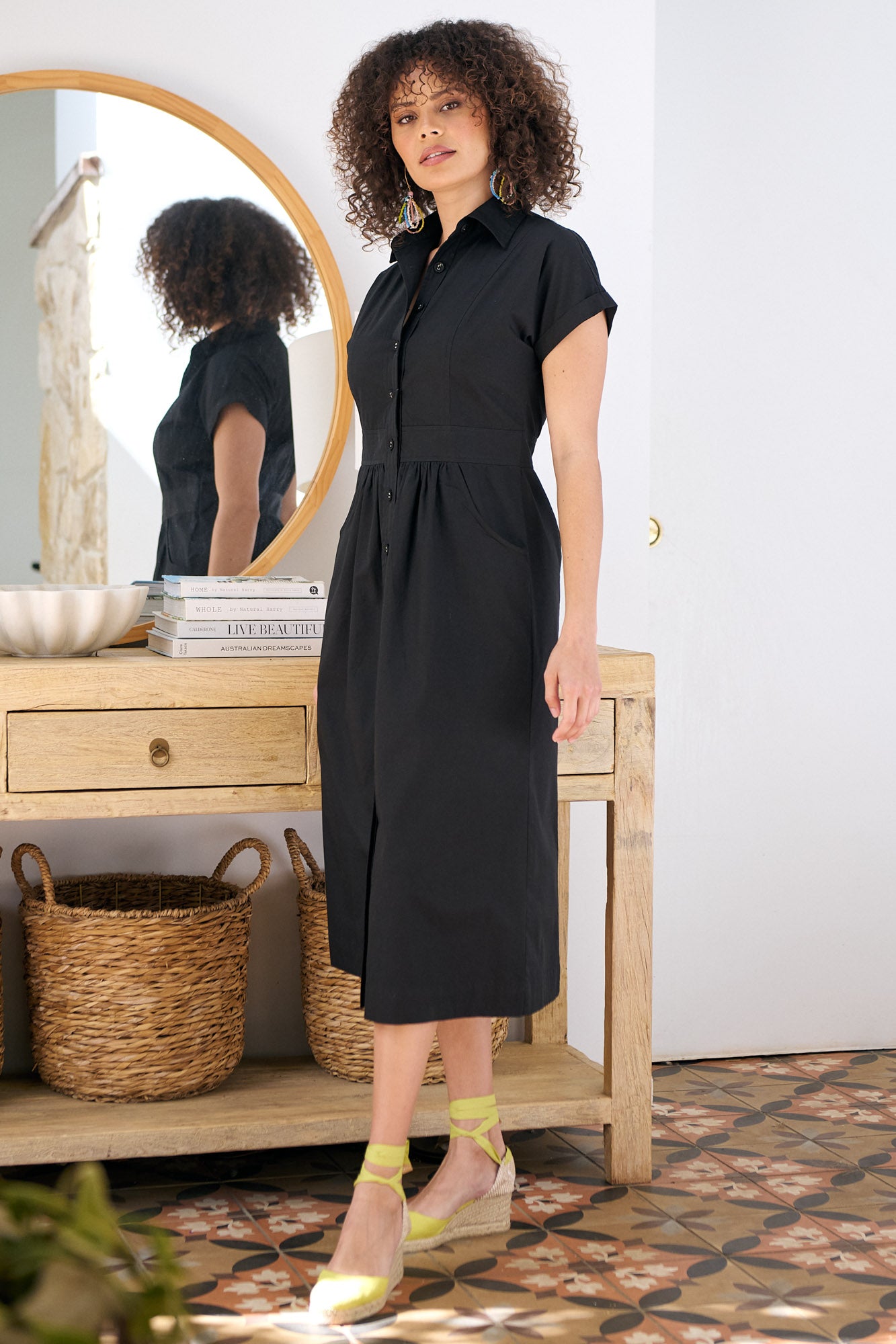 Cali Shirtdress Black