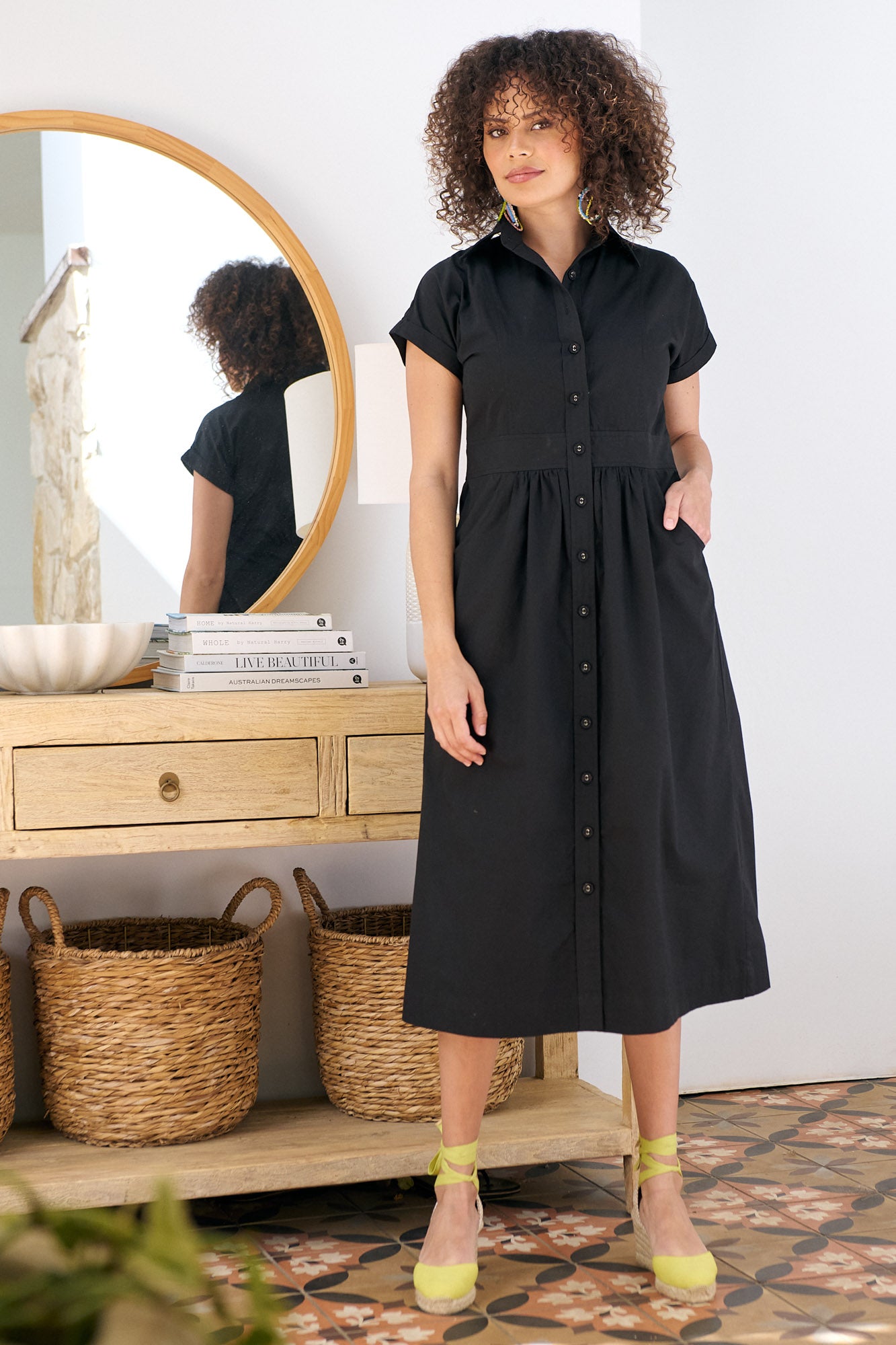 Cali Shirtdress Black