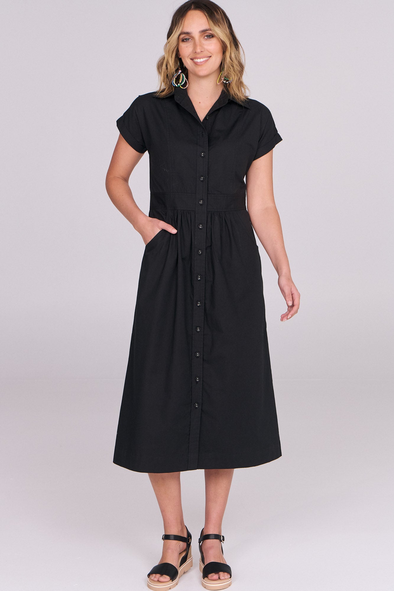 Cali Shirtdress Black