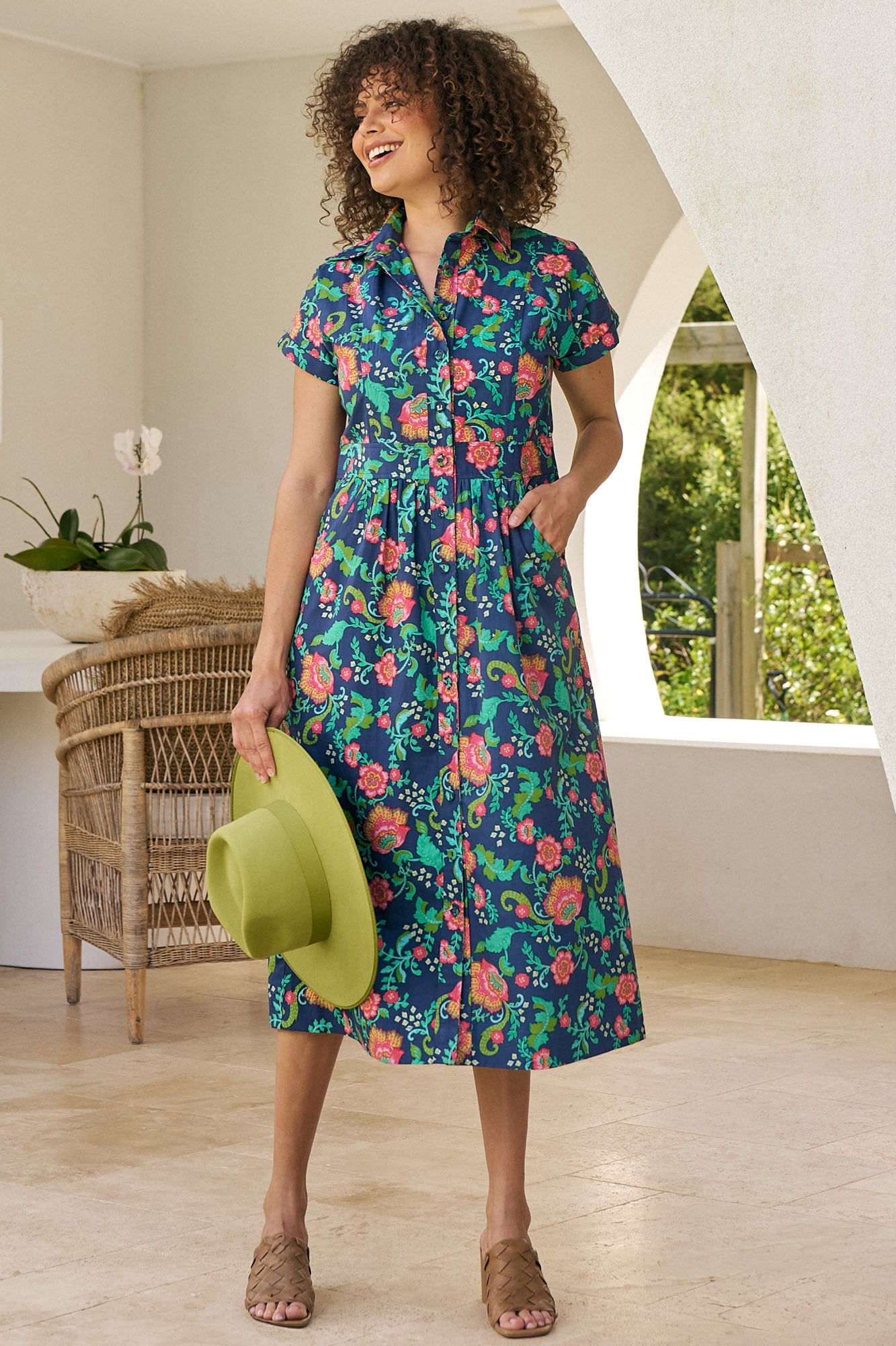 Cali Shirtdress Honeysuckle