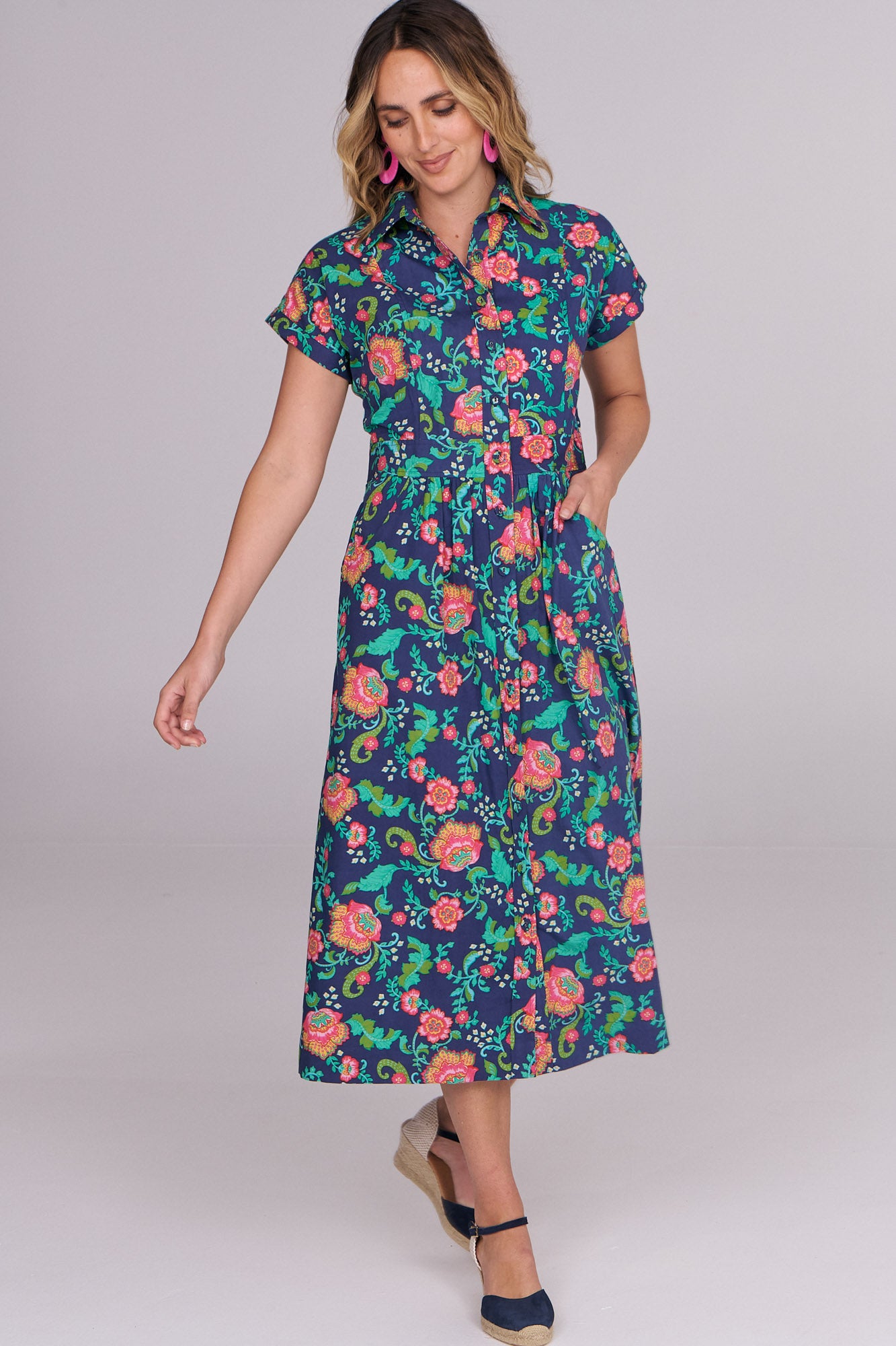 Cali Shirtdress Honeysuckle