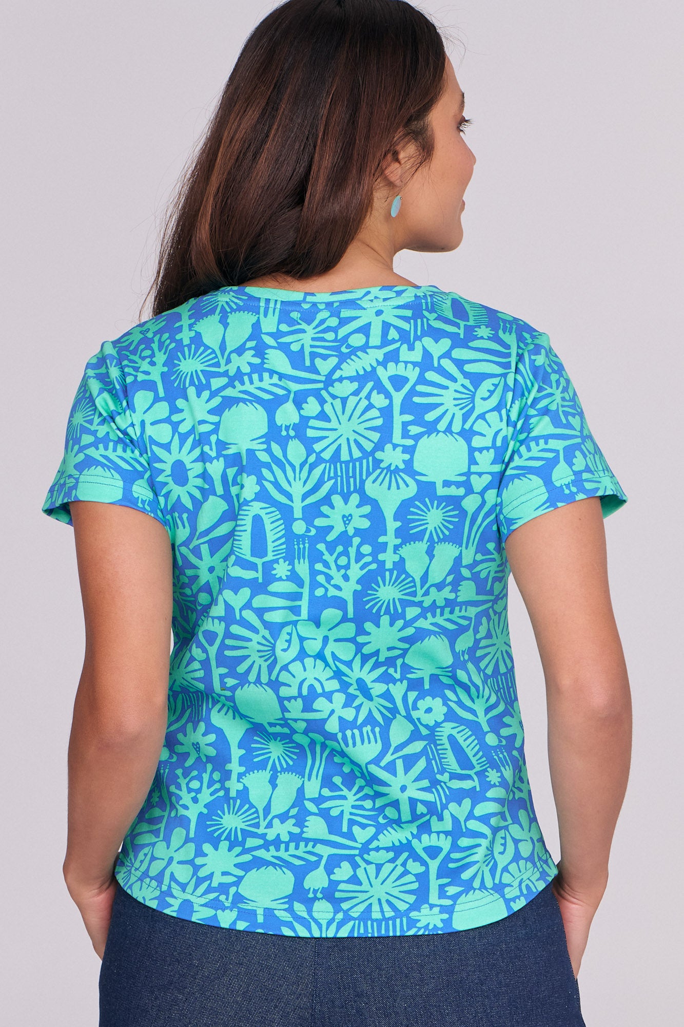 Evie Tee Bush Bloom Ocean