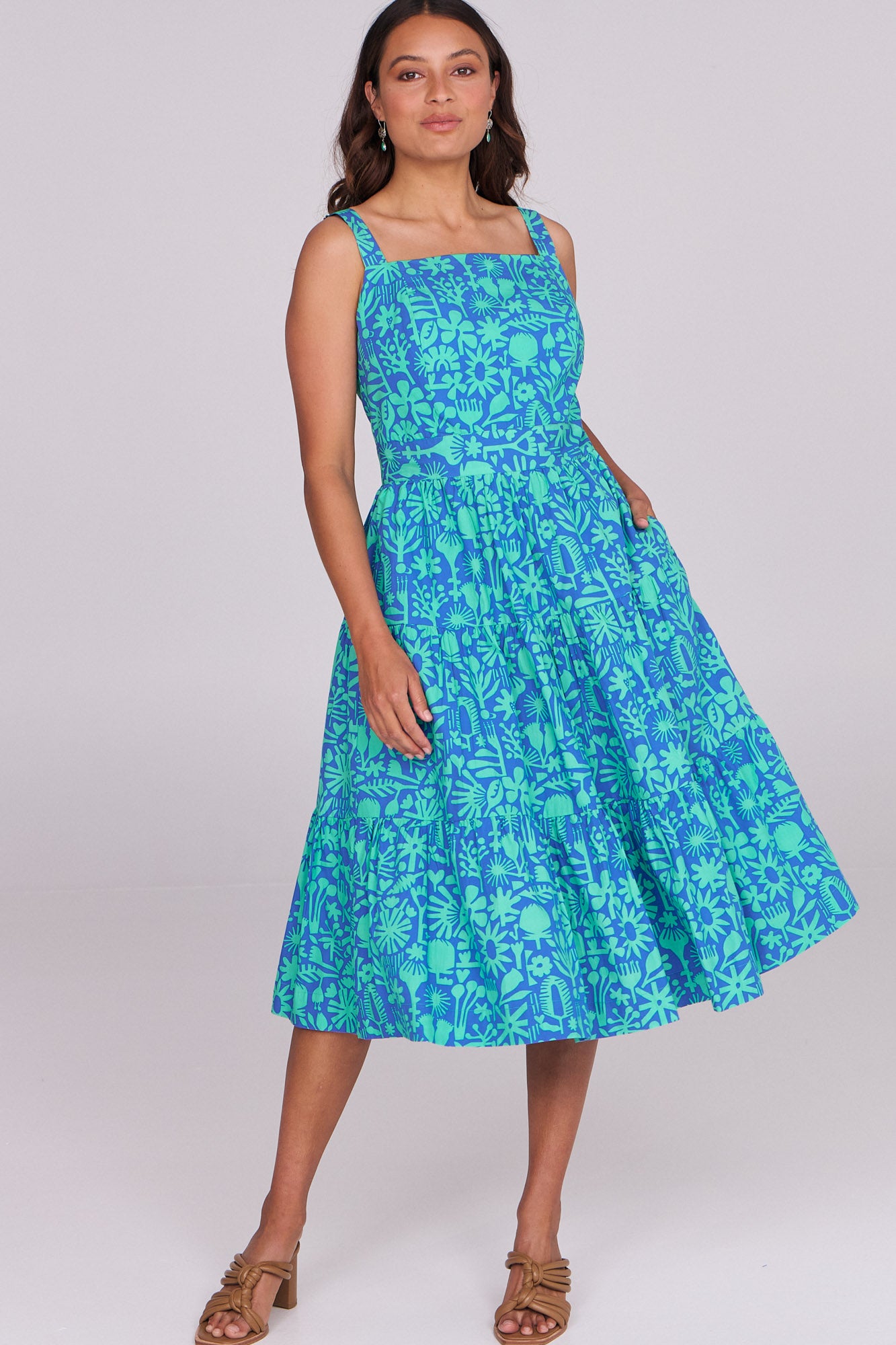 Geneva Dress Bush Blooms Ocean