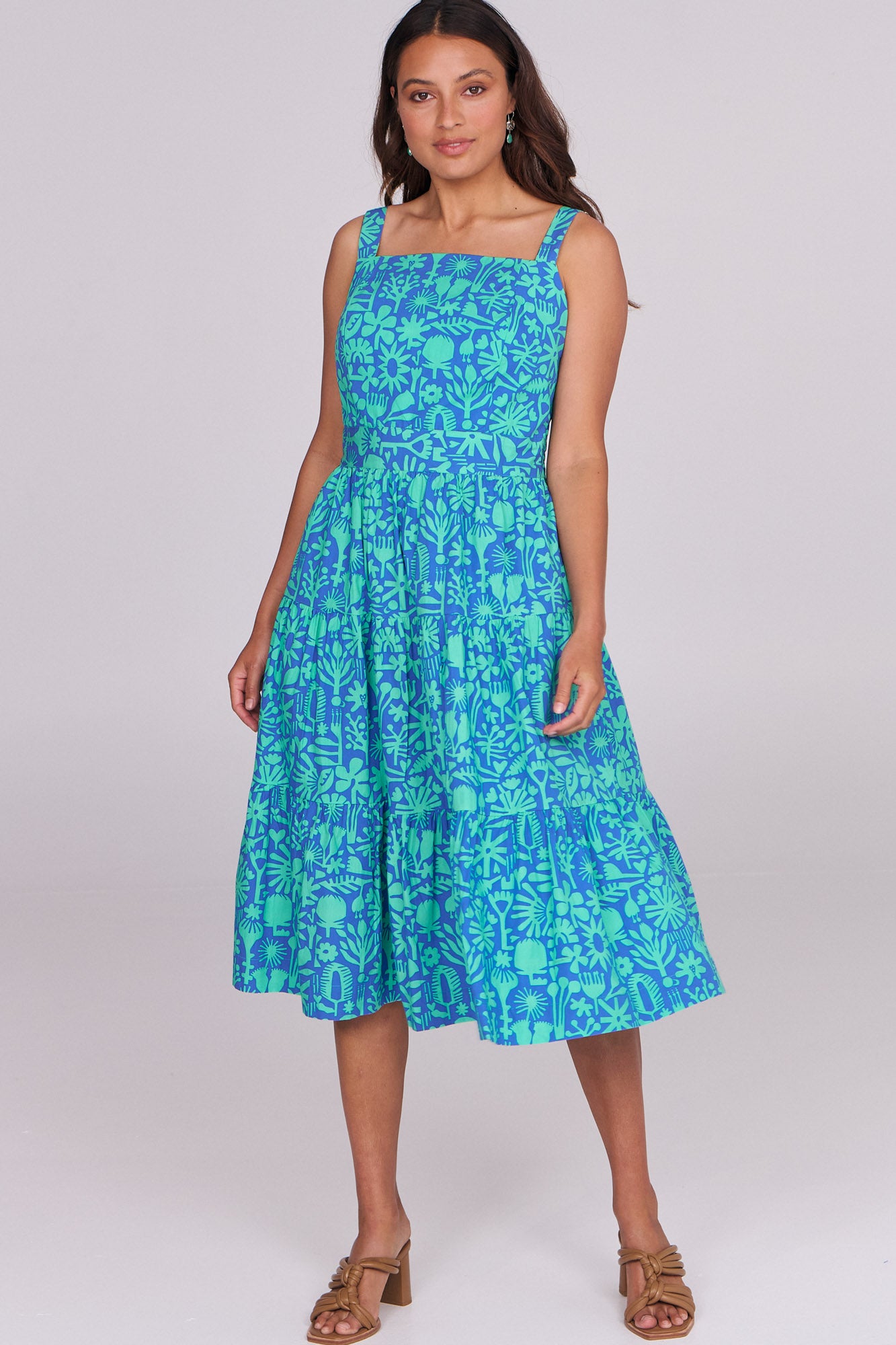 Geneva Dress Bush Blooms Ocean