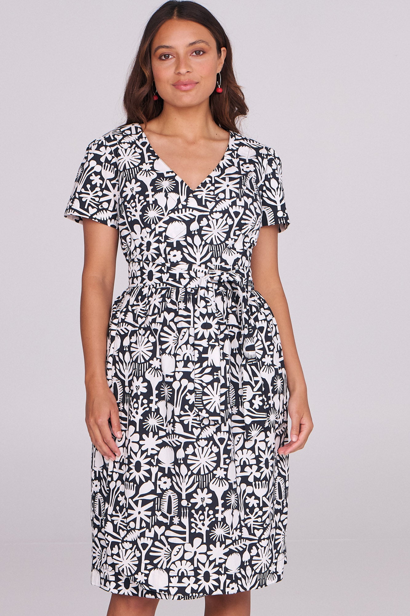 Jones Wrapdress Bush Bloom Mono