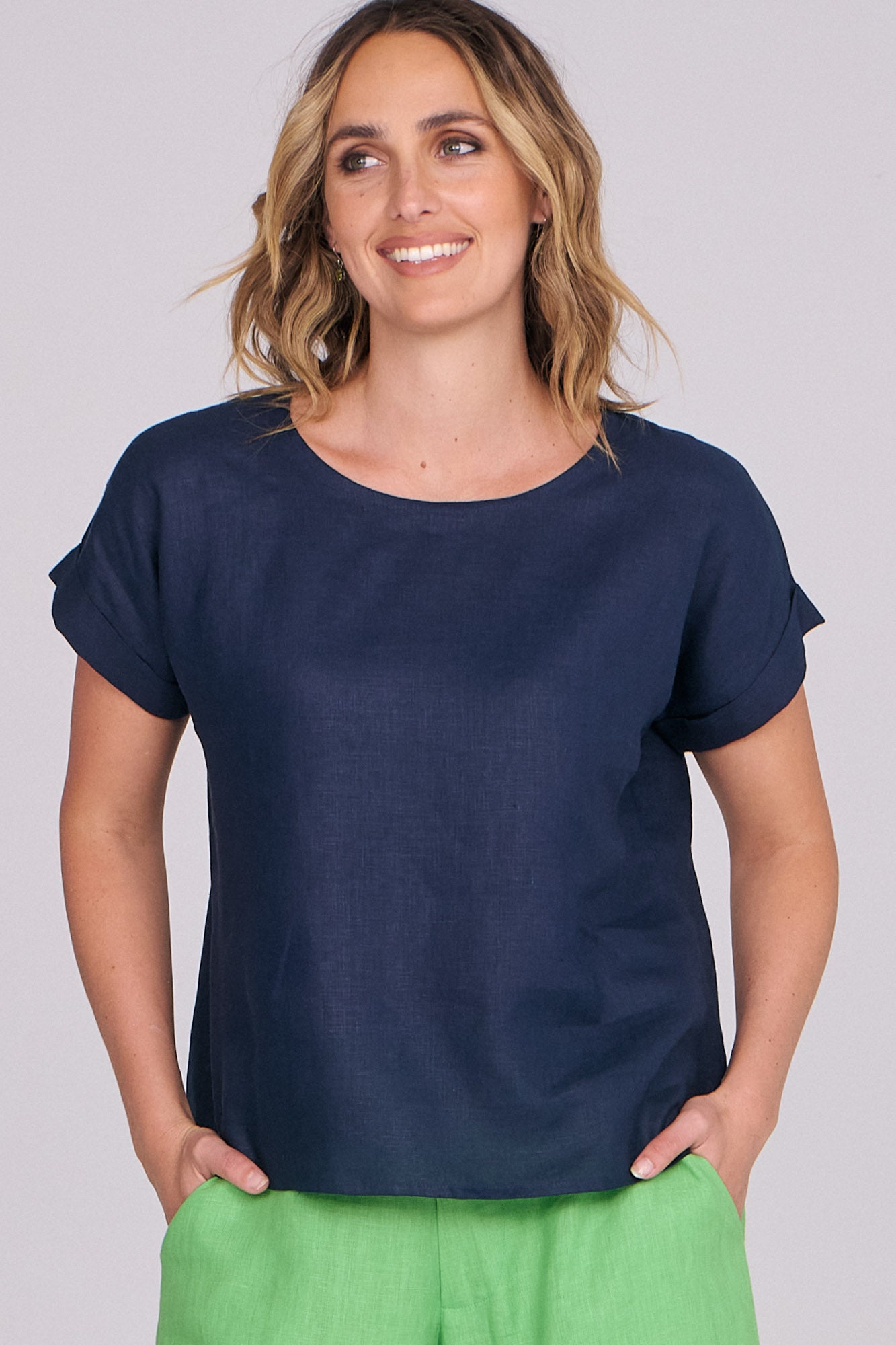 Luna Top Navy