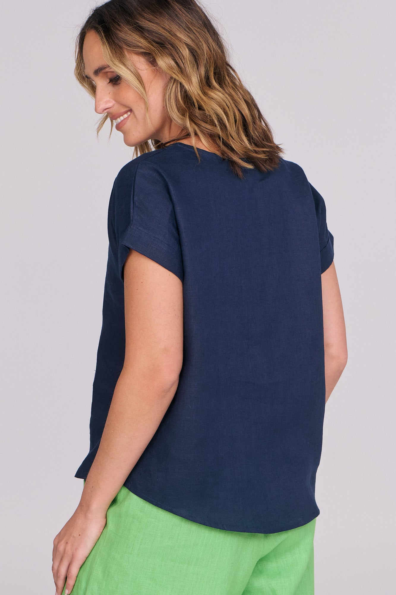 Luna Top Navy