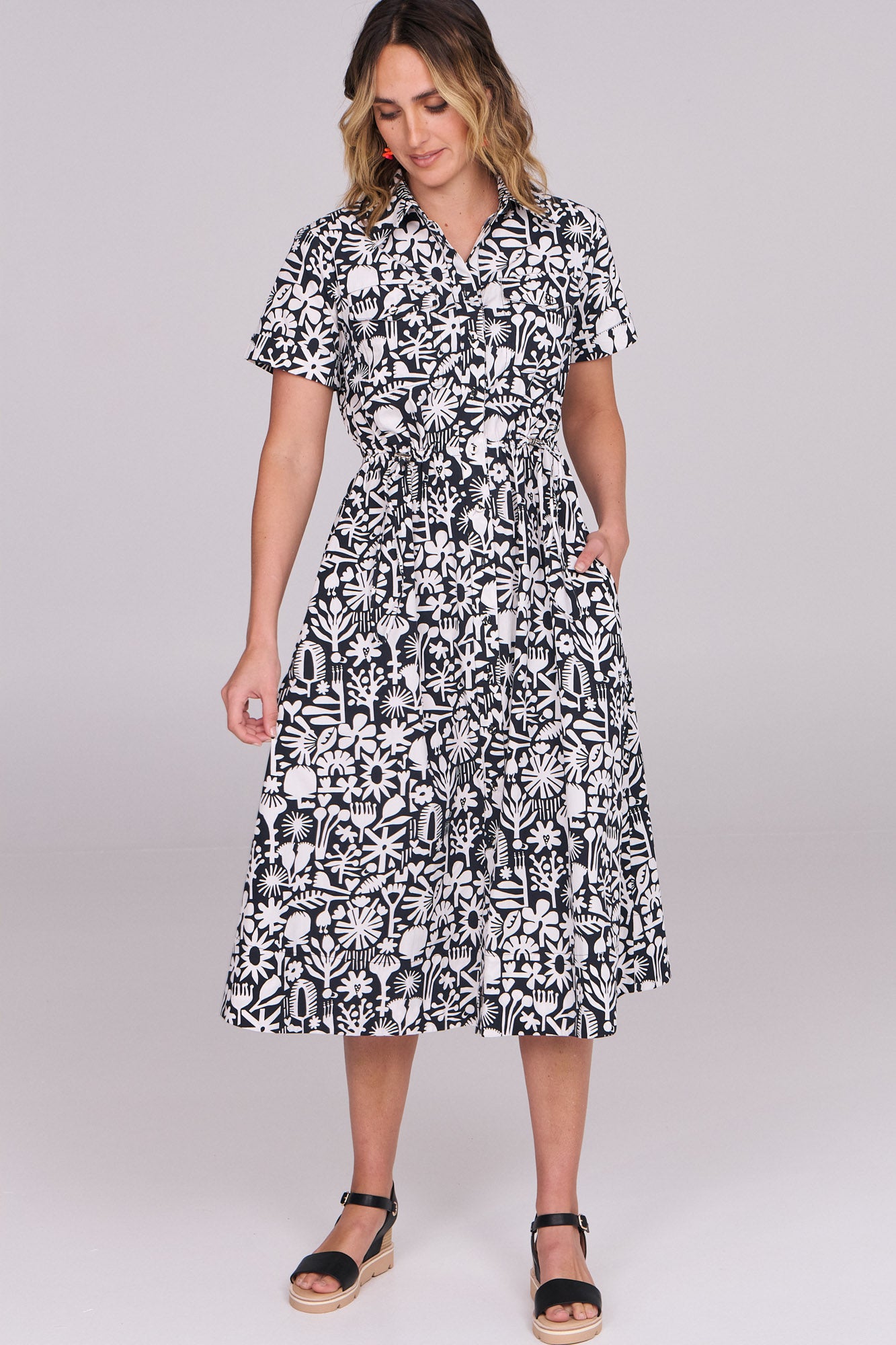 Murphy Dress Bush Bloom Mono