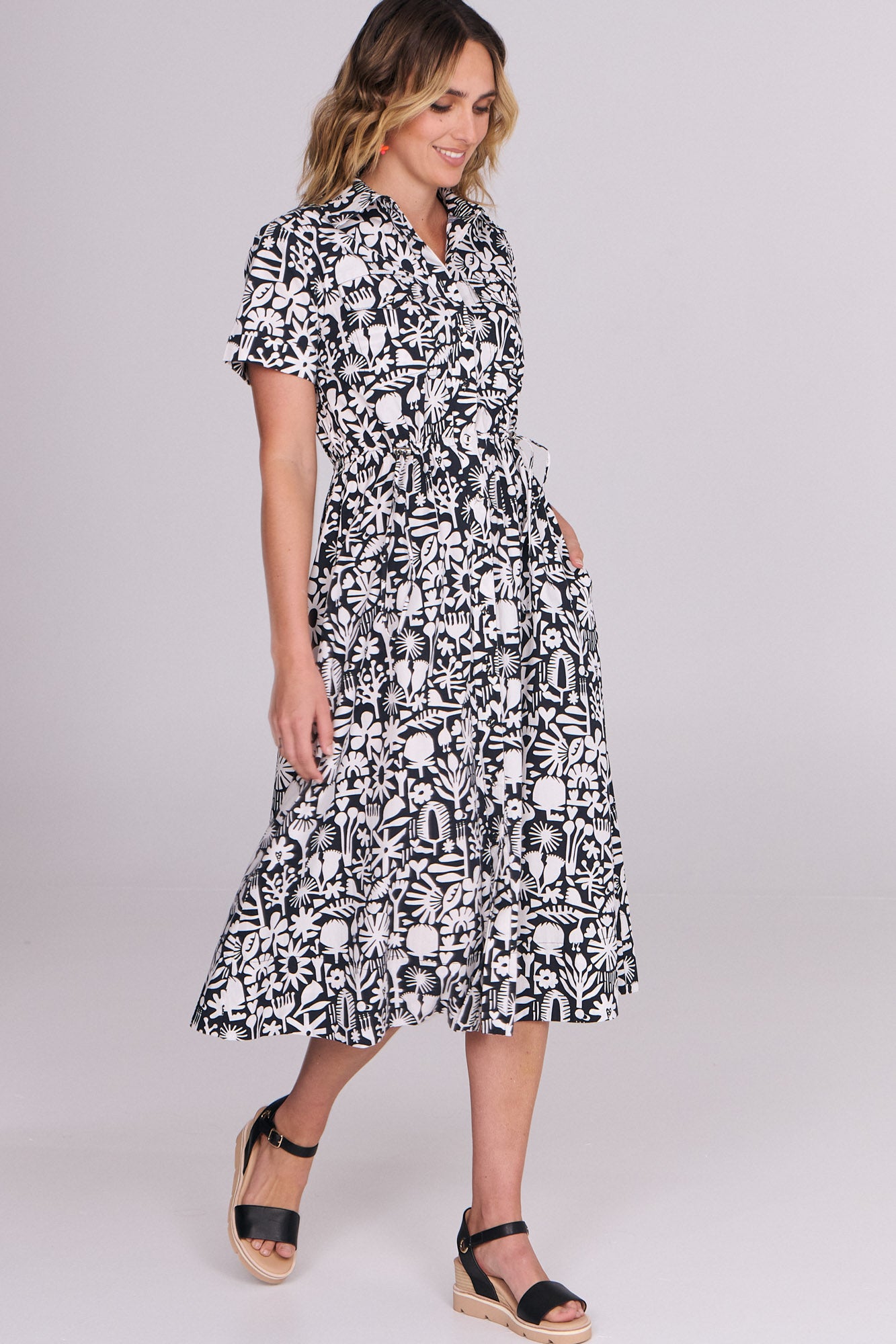 Murphy Dress Bush Bloom Mono