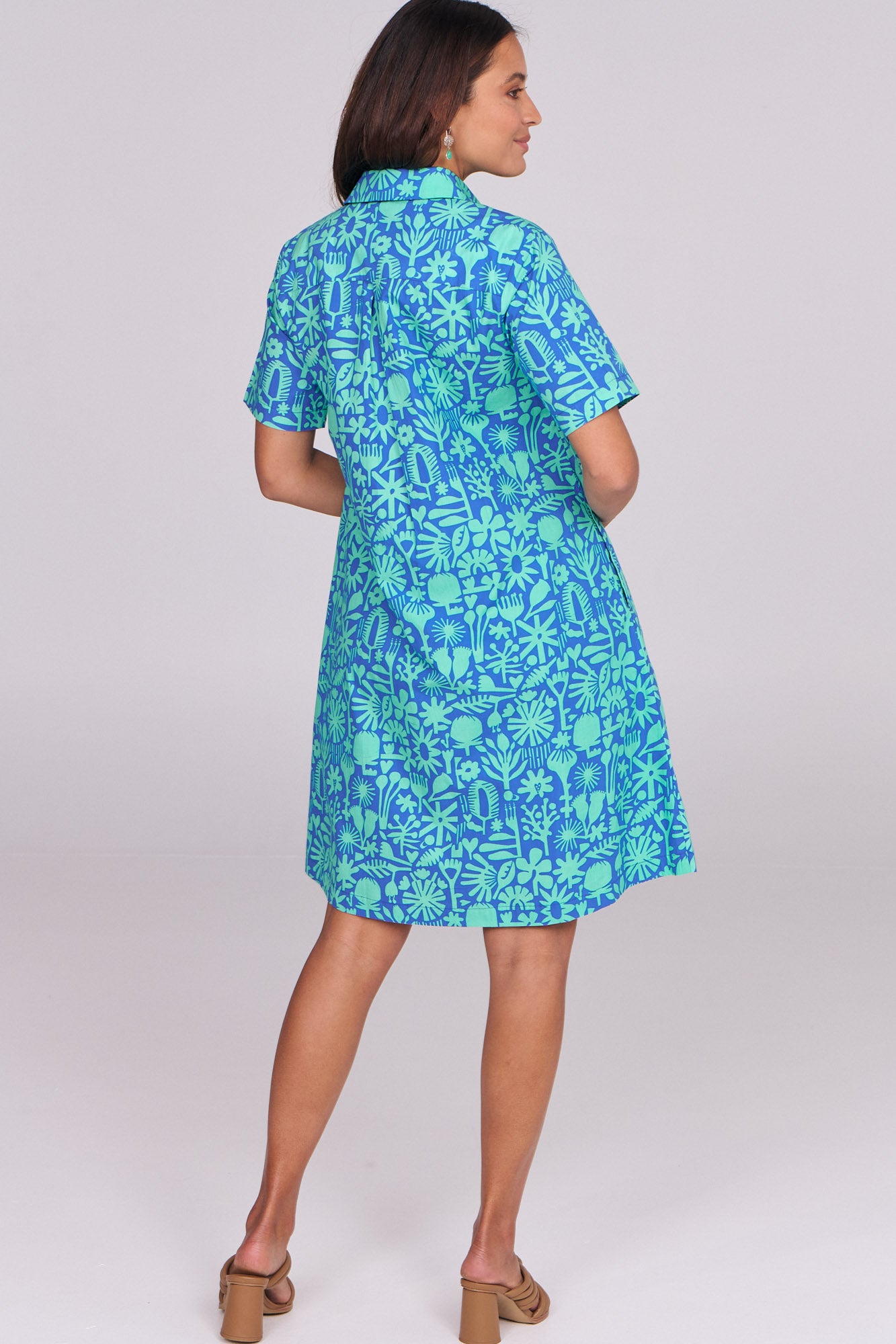 Queenie Dress Bush Bloom Ocean