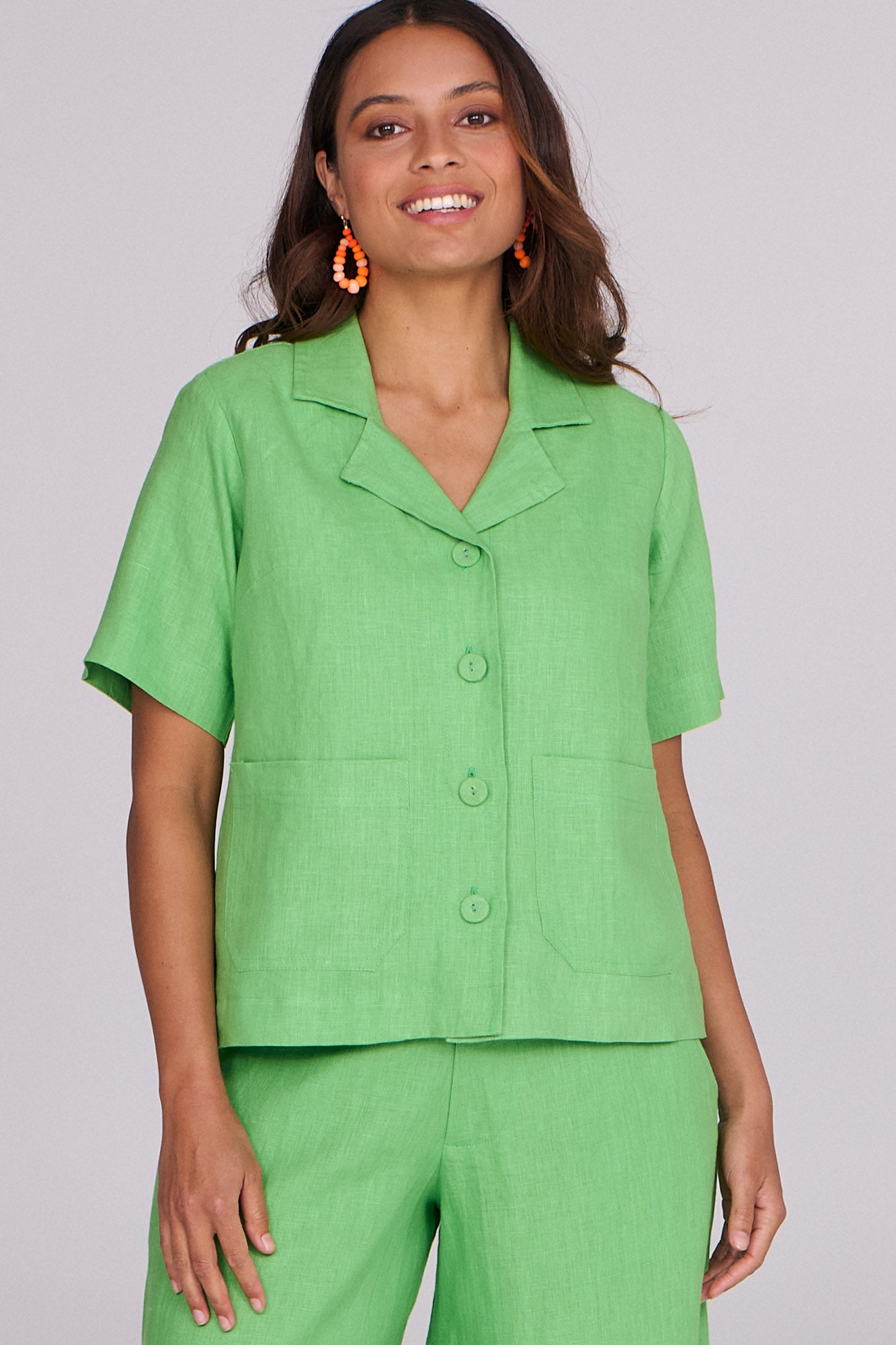 Stevie Shirt Jacket Apple Green