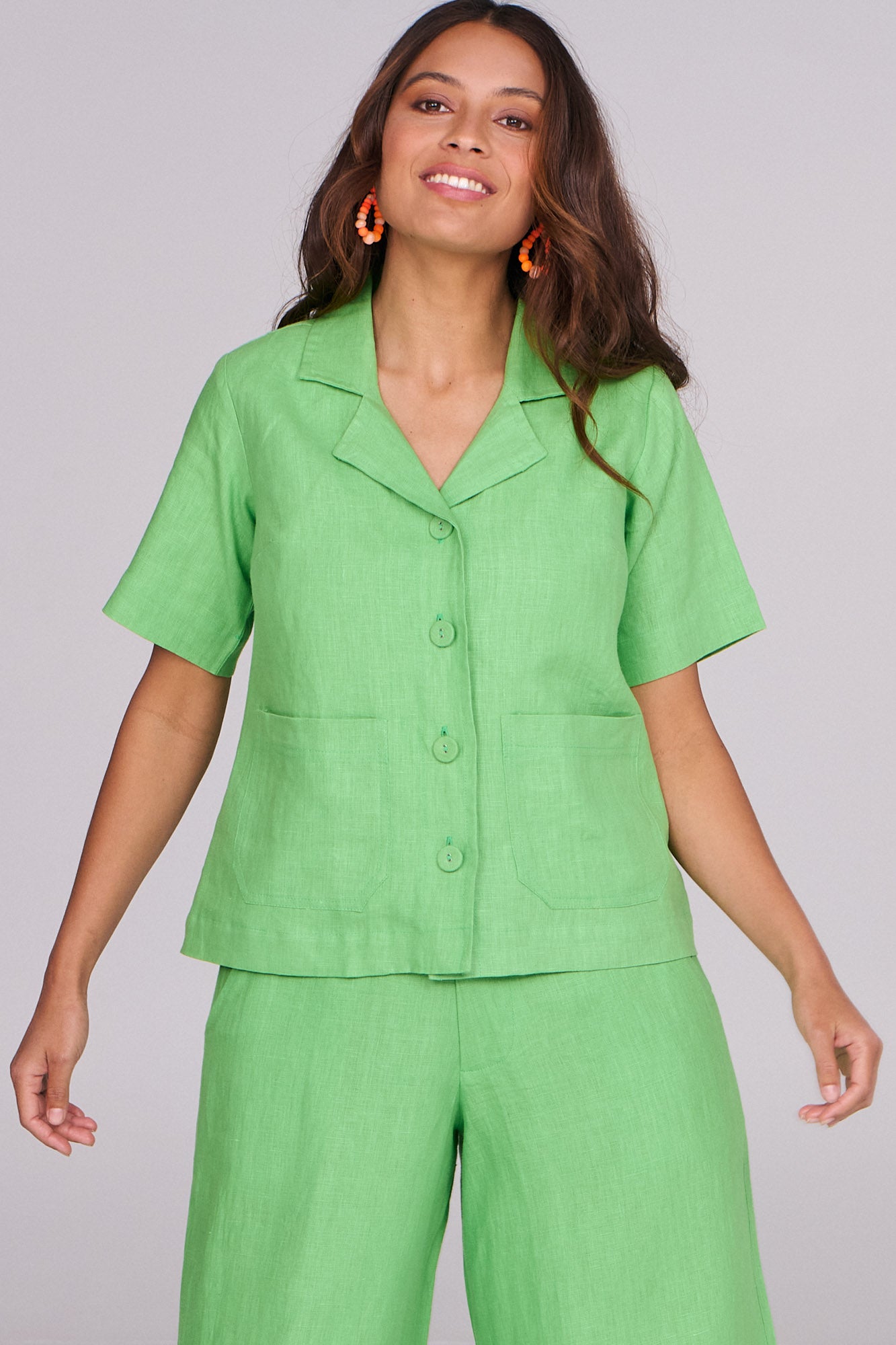 Stevie Shirt Jacket Apple Green