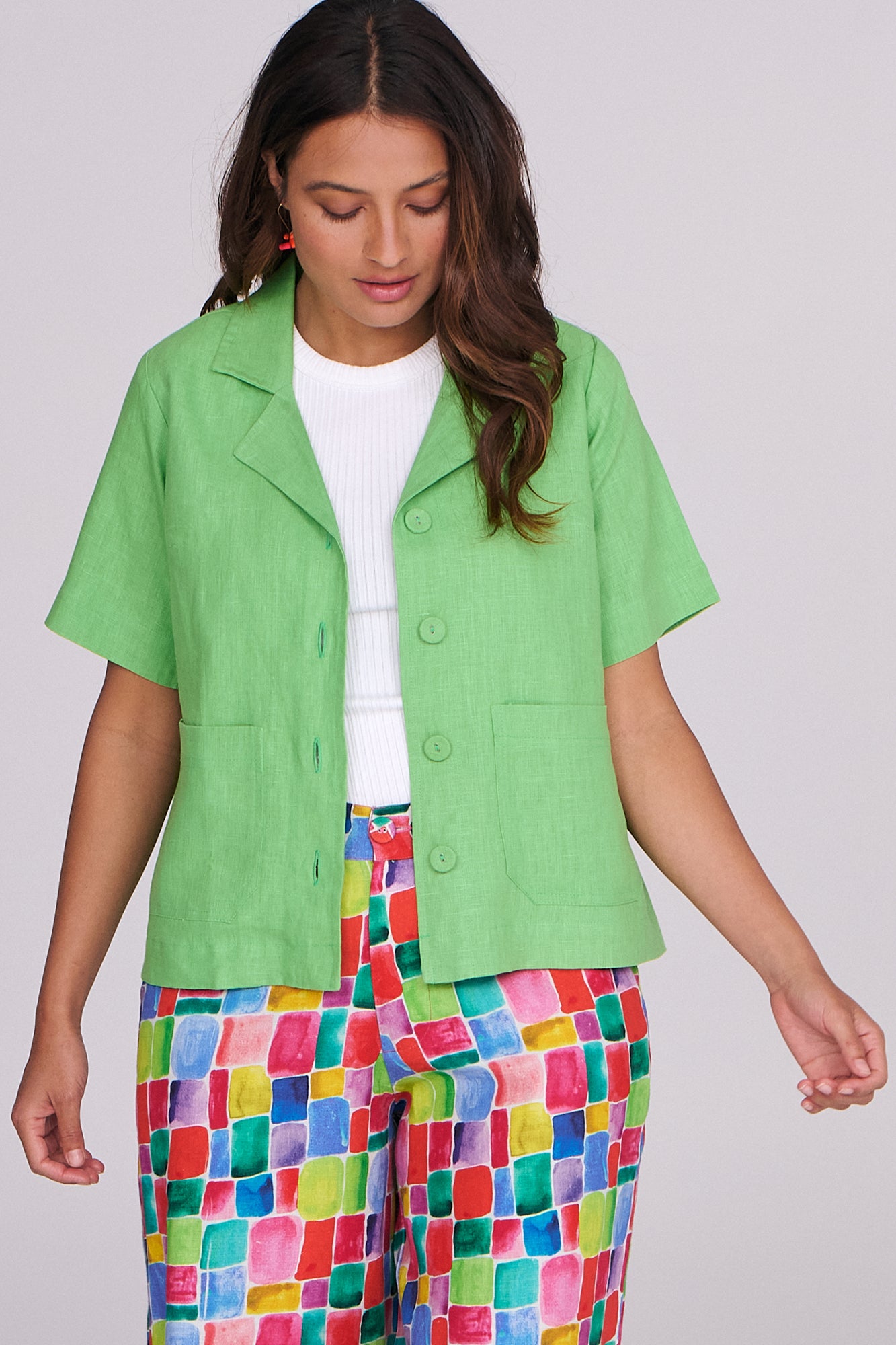 Stevie Shirt Jacket Apple Green